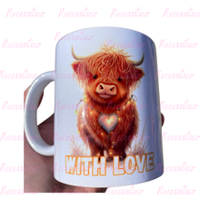 Load image into Gallery viewer, Highland coo with love